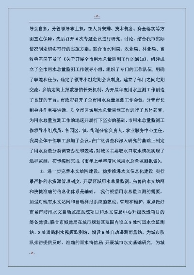 水文监测监理工作总结报告