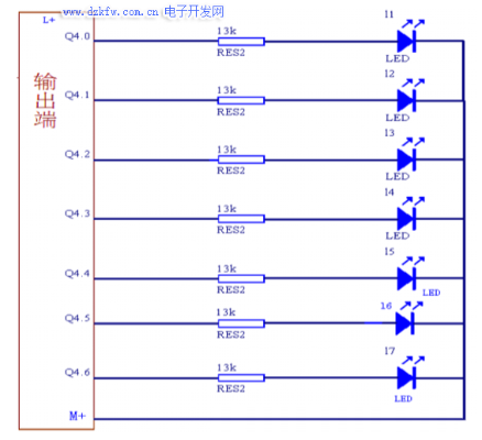 PLC跑马灯控制器接线图详解